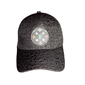 SOLD Upcycled Black Lace Murakami Truckers Hat
